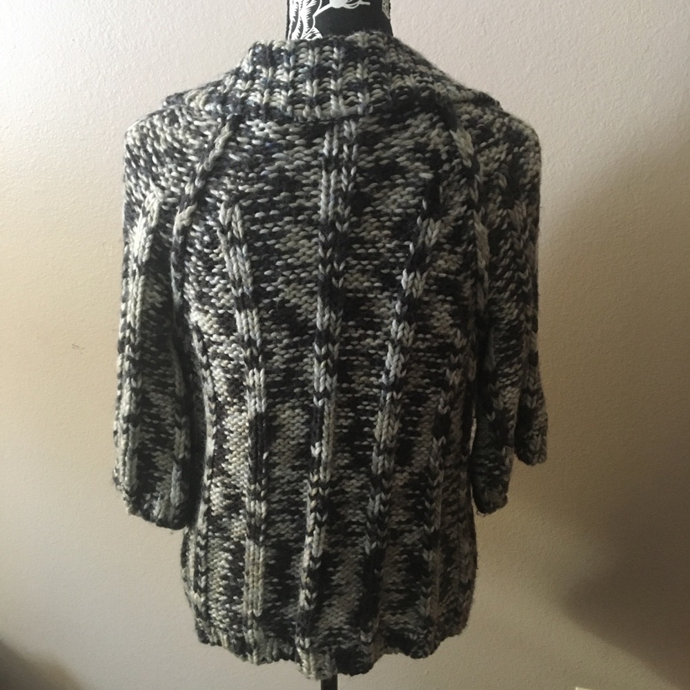 LEO & NICOLE LG BLUE-GRAY, LIGHT GRAY, & DARK GRAY WOOL BLEND KNIT SWEATER - Picture 3 of 9